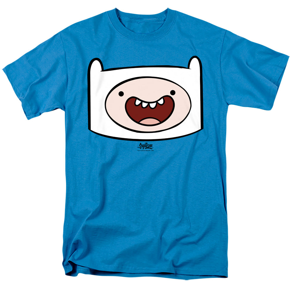 ADVENTURE TIME/FINN HEAD - S/S ADULT 18/1 - TURQUOISE