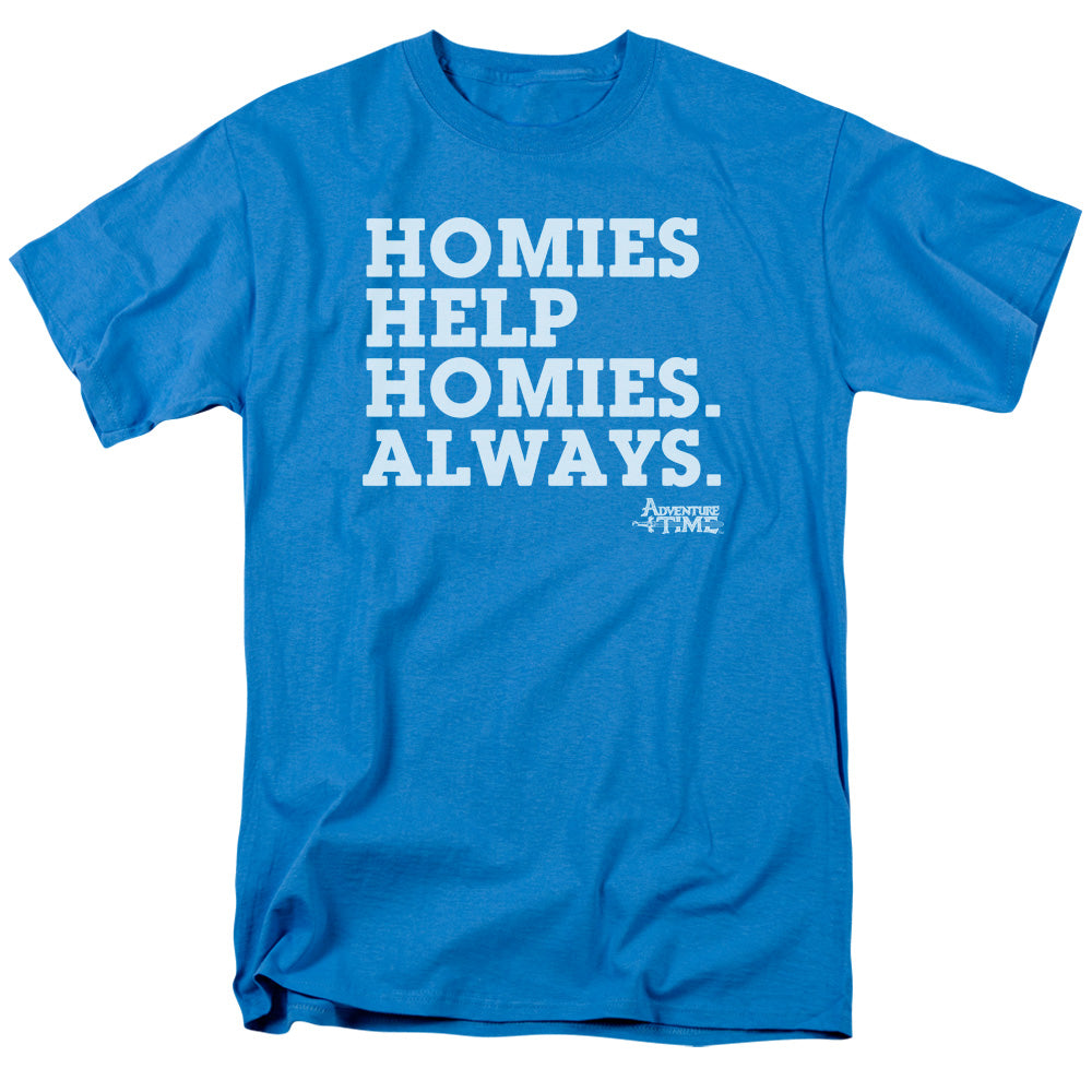 ADVENTURE TIME/HOMIES HELP HOMIES - S/S ADULT 18/1 - TURQUOISE