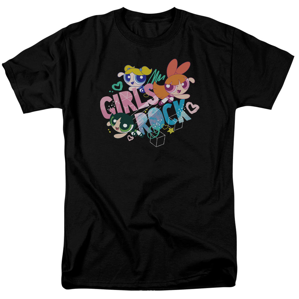 POWERPUFF GIRLS/GIRLS ROCK - S/S ADULT 18/1 - BLACK