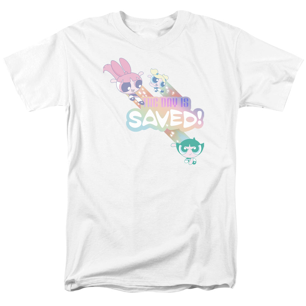 POWERPUFF GIRLS/THE DAY IS SAVED - S/S ADULT 18/1 - WHITE