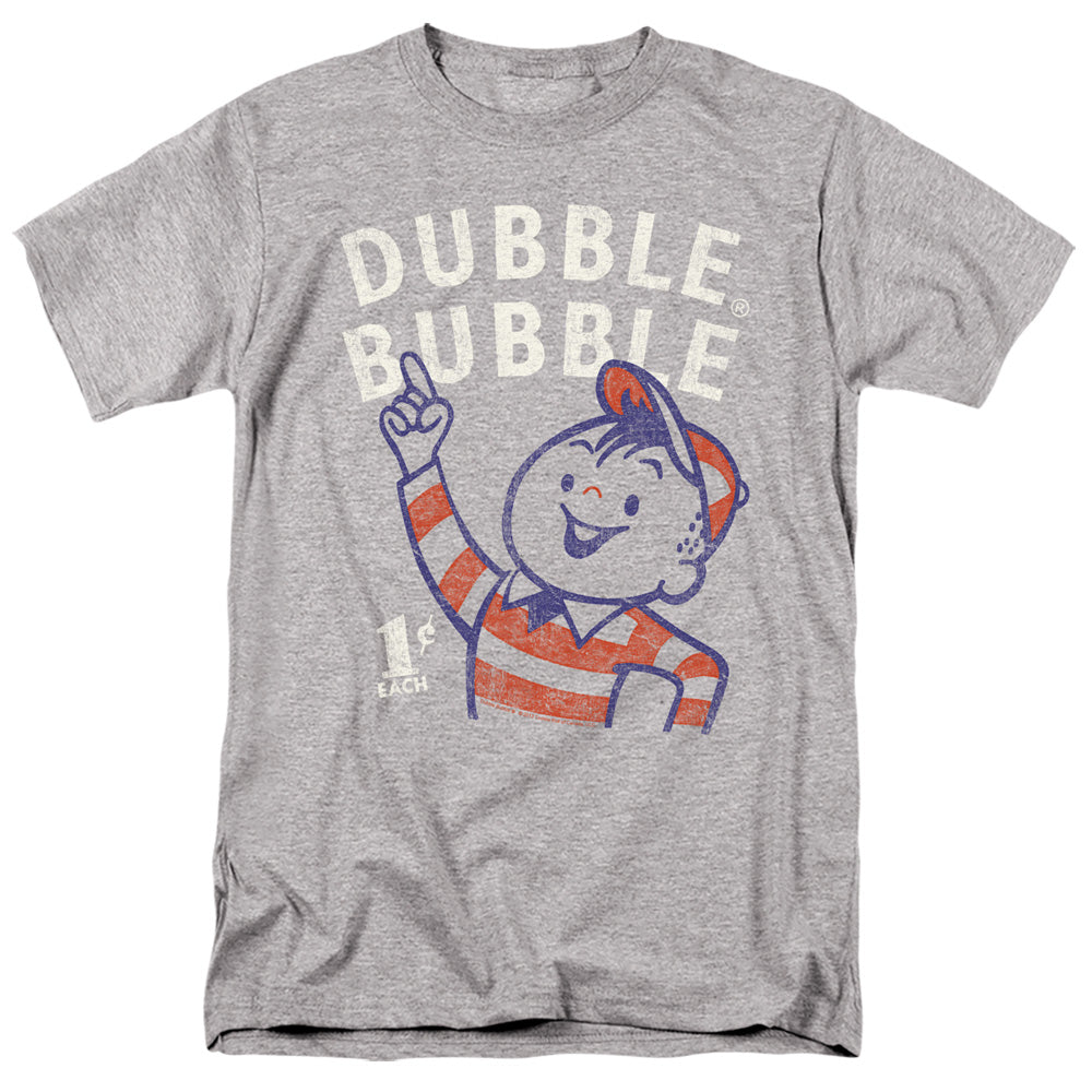 DUBBLE BUBBLE/POINTING - S/S ADULT 18/1 - ATHLETIC HEATHER