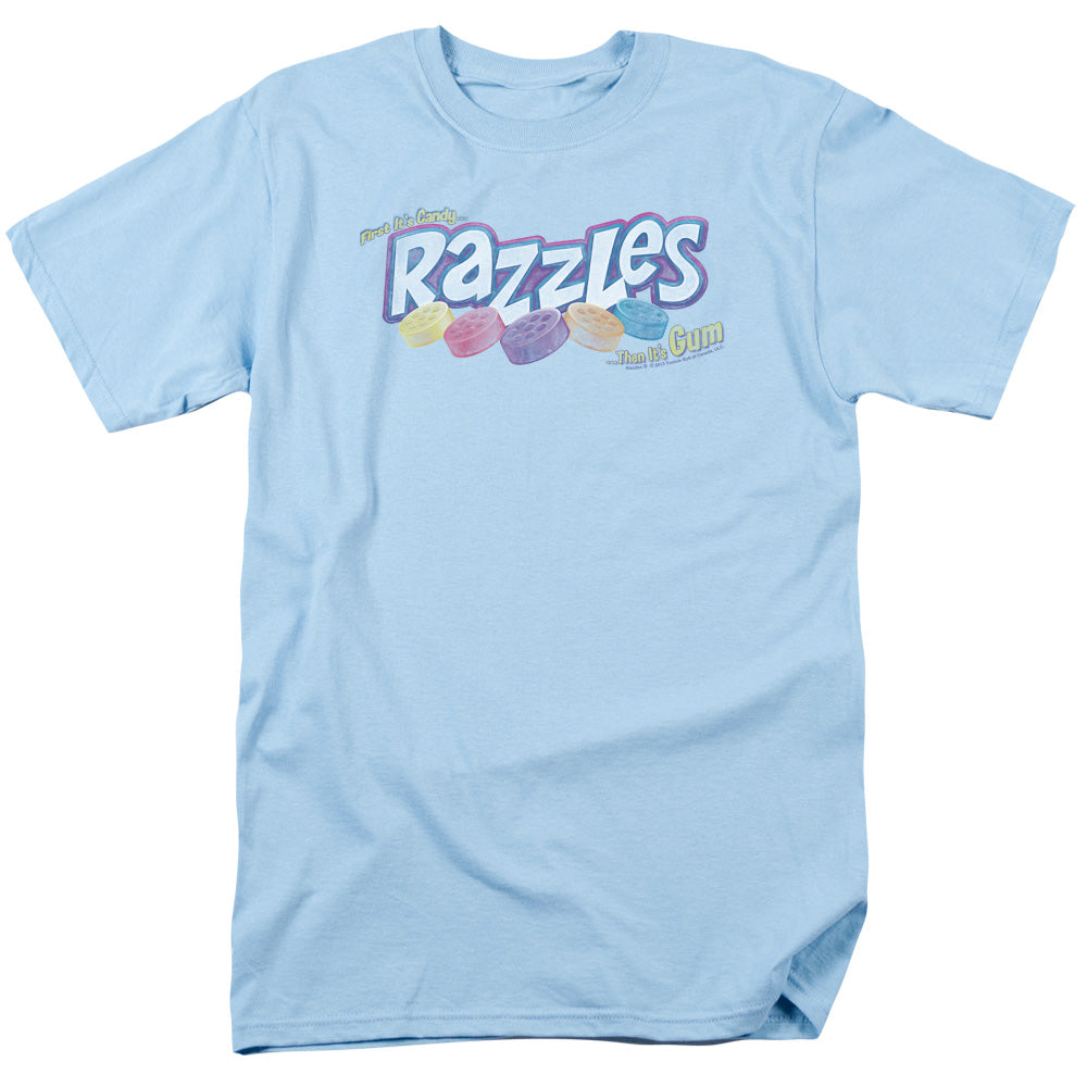 DUBBLE BUBBLE/RAZZLES DISTRESSED LOGO - S/S ADULT 18/1 - LIGHT BLUE