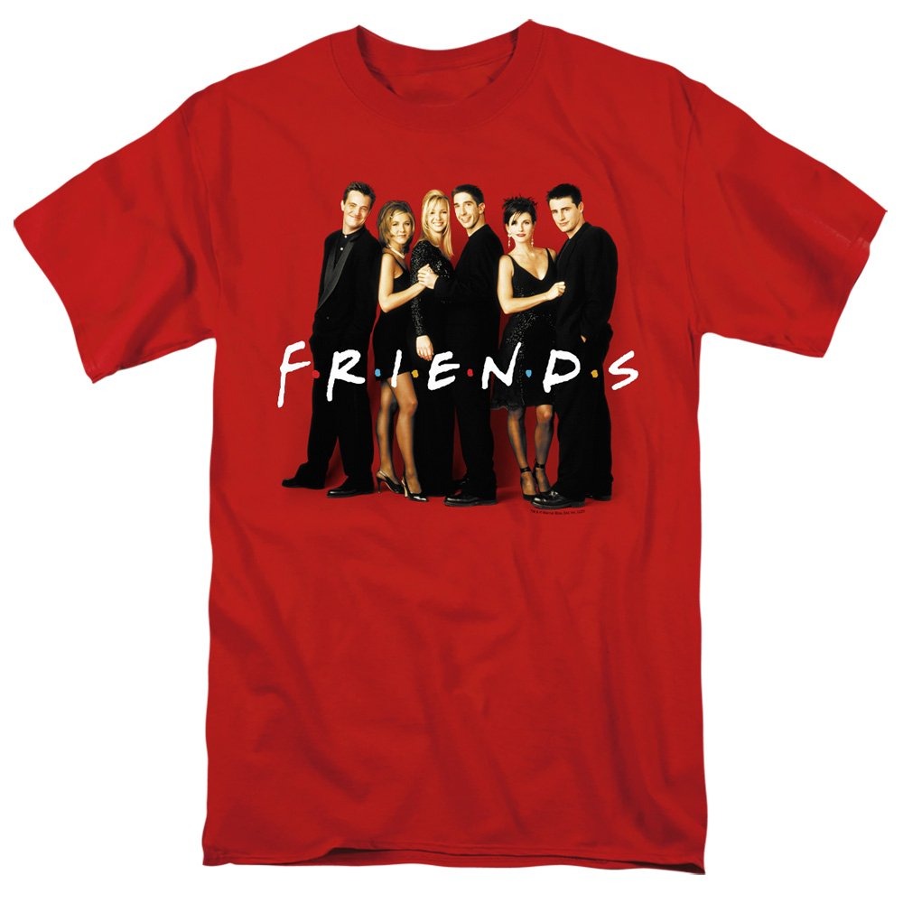 FRIENDS/CAST IN BLACK - S/S ADULT 18/1 - RED