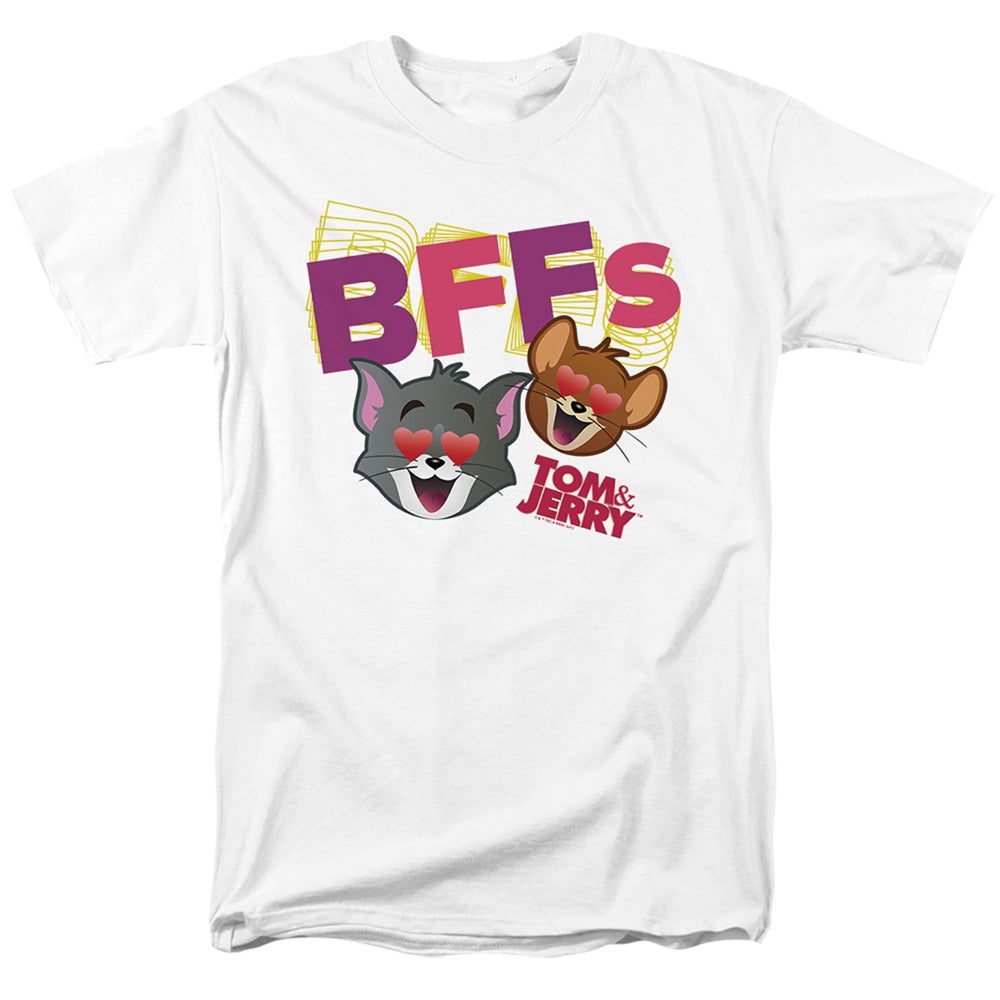 TOM AND JERRY/BFFS - S/S ADULT 18/1 - WHITE