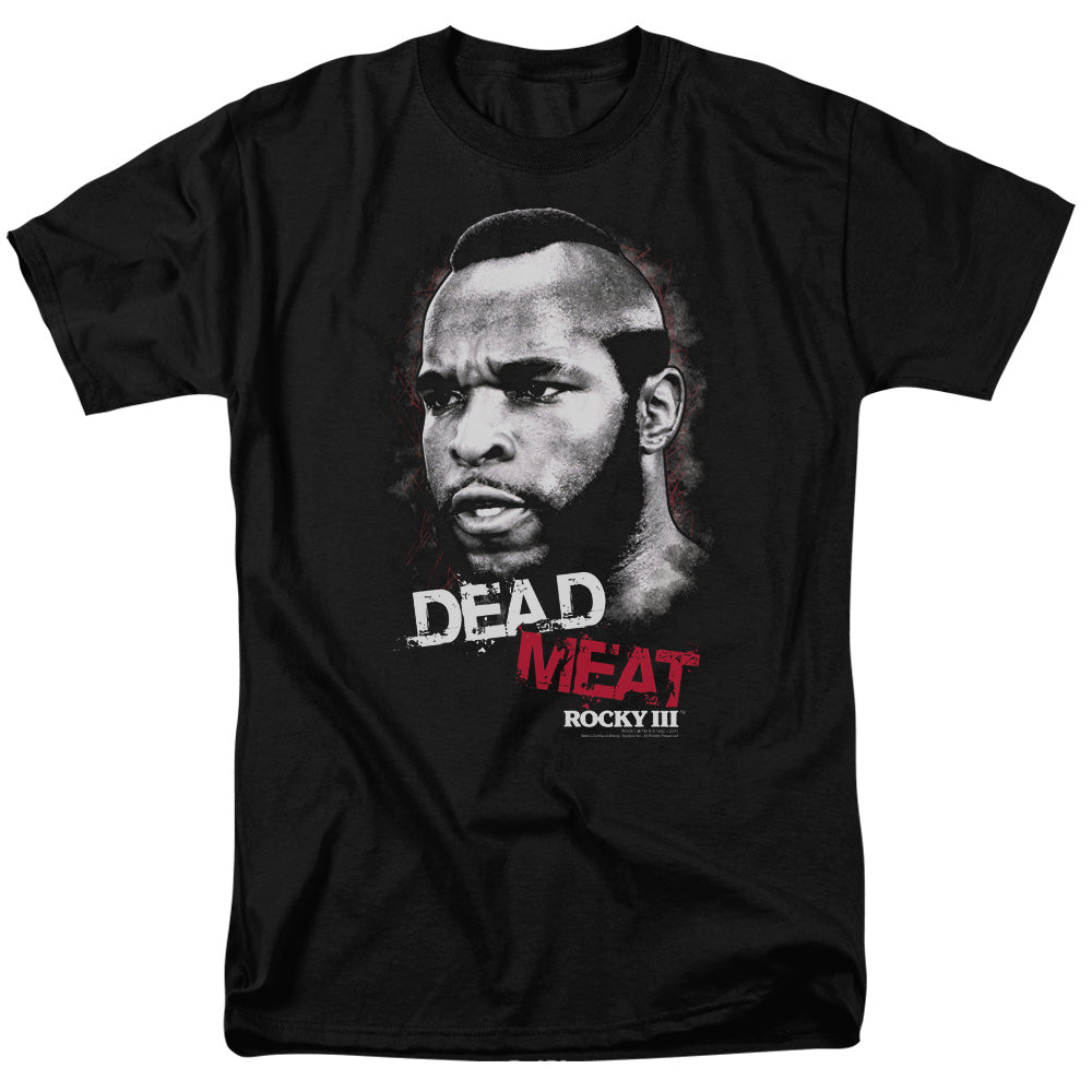 ROCKY III/DEAD MEAT - S/S ADULT 18/1 - BLACK