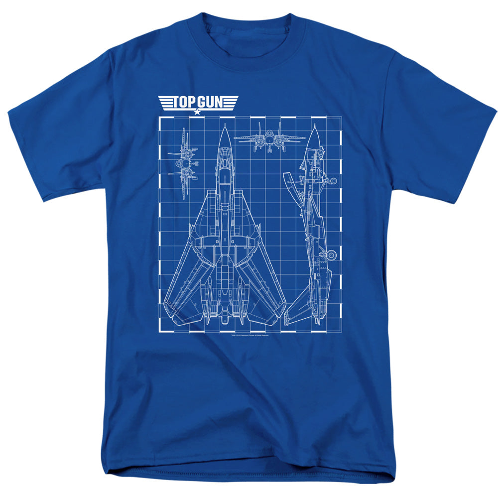 TOP GUN/SCHEMATIC - S/S ADULT 18/1 - ROYAL BLUE