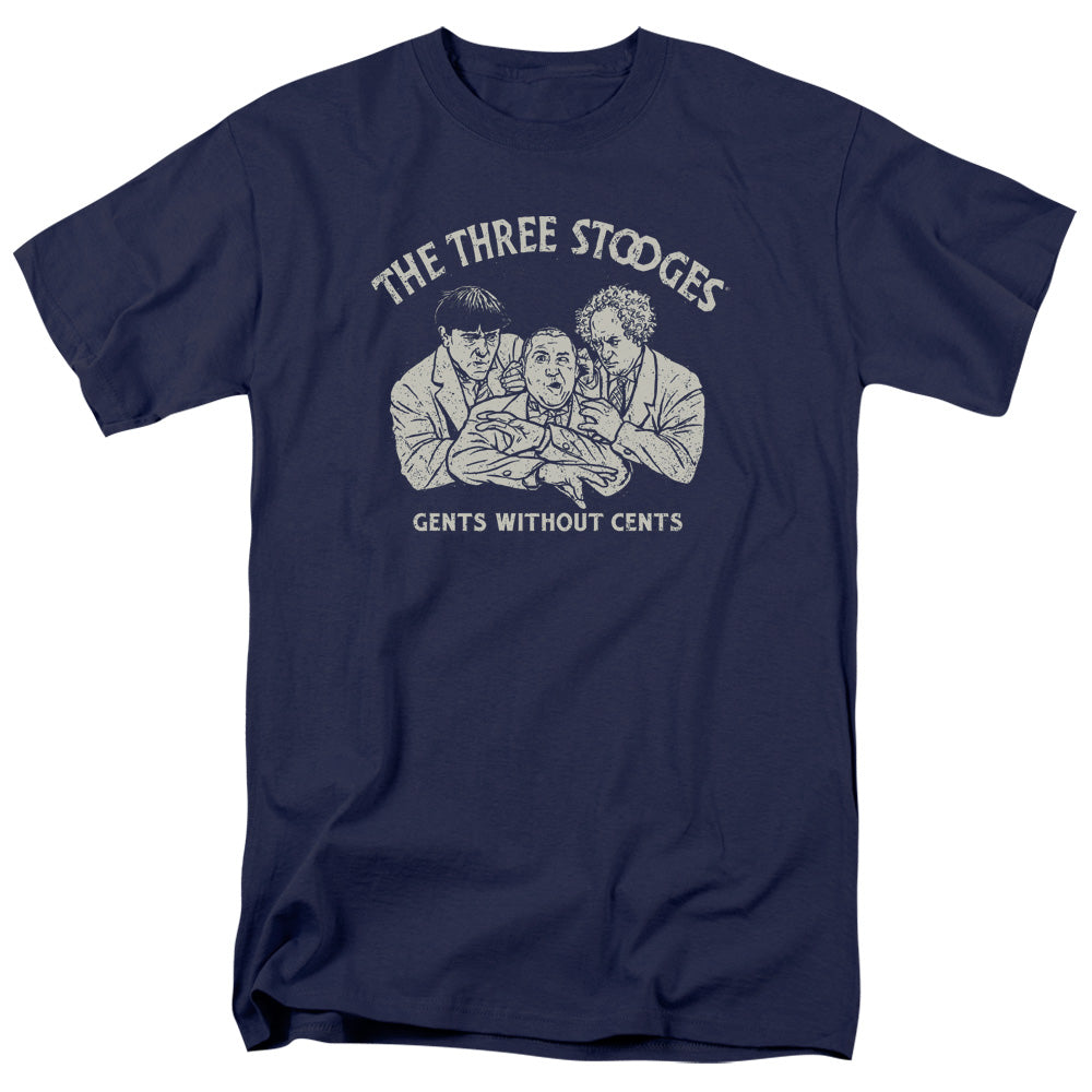 THREE STOOGES/WITHOUT CENTS - S/S ADULT 18/1 - NAVY