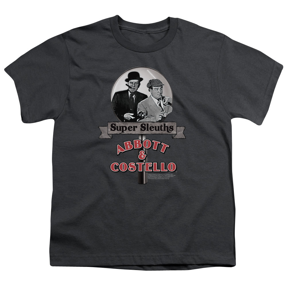 ABBOTT & COSTELLO/SUPER SLEUTHS - S/S YOUTH 18/1 - CHARCOAL
