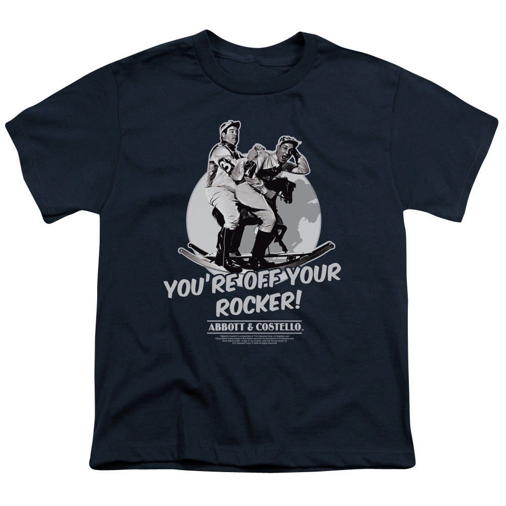 ABBOTT & COSTELLO/OFF YOUR ROCKER - S/S YOUTH 18/1 - NAVY