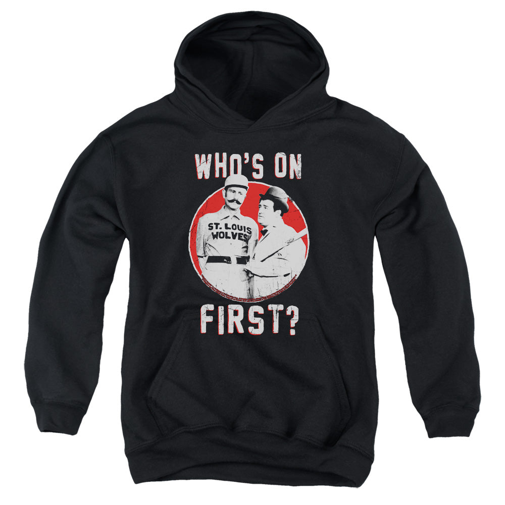 ABBOTT & COSTELLO/FIRST - YOUTH PULLOVER HOODIE - BLACK