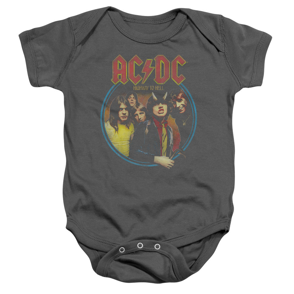 ACDC/HIGHWAY TO HELL - INFANT SNAPSUIT - CHARCOAL