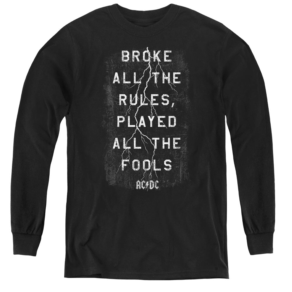 ACDC/STRUCK - YOUTH LONG SLEEVE TEE - BLACK
