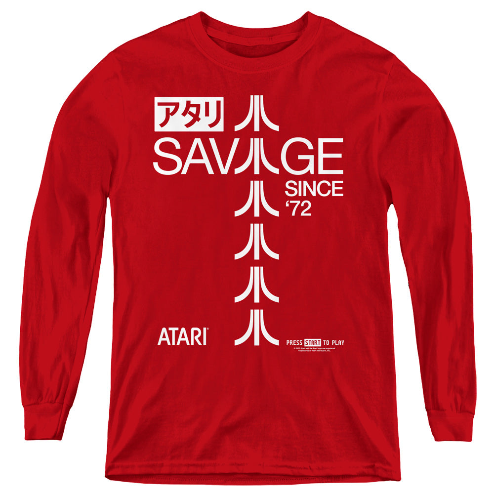 ATARI/SAVAGE 72 - YOUTH LONG SLEEVE TEE - RED