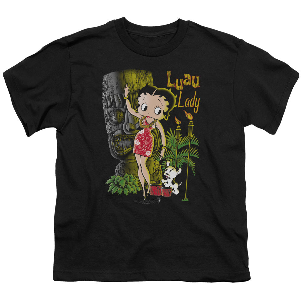 BETTY BOOP/LUAU LADY - S/S YOUTH 18/1 - BLACK