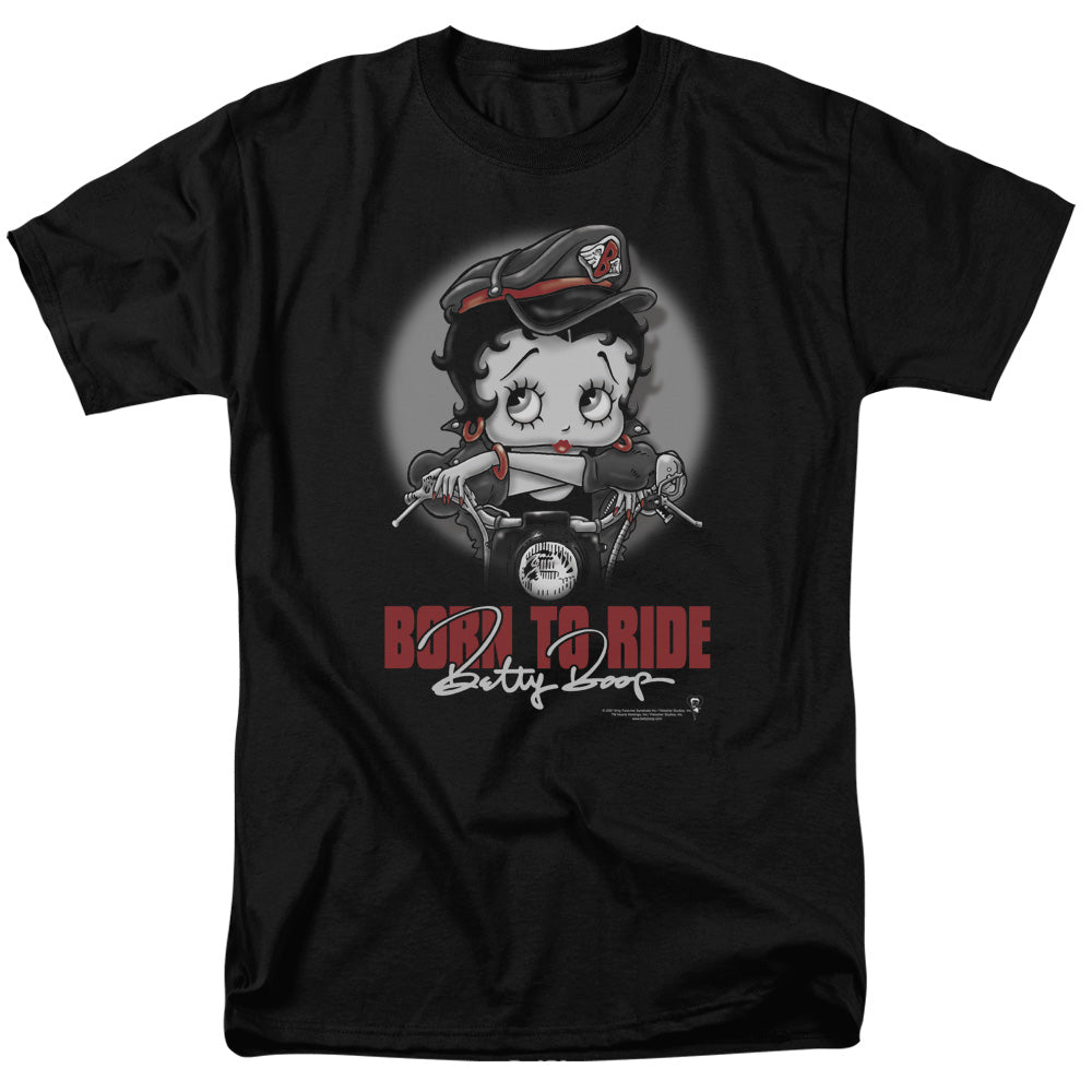 BETTY BOOP/BORN TO RIDE - S/S ADULT 18/1 - BLACK