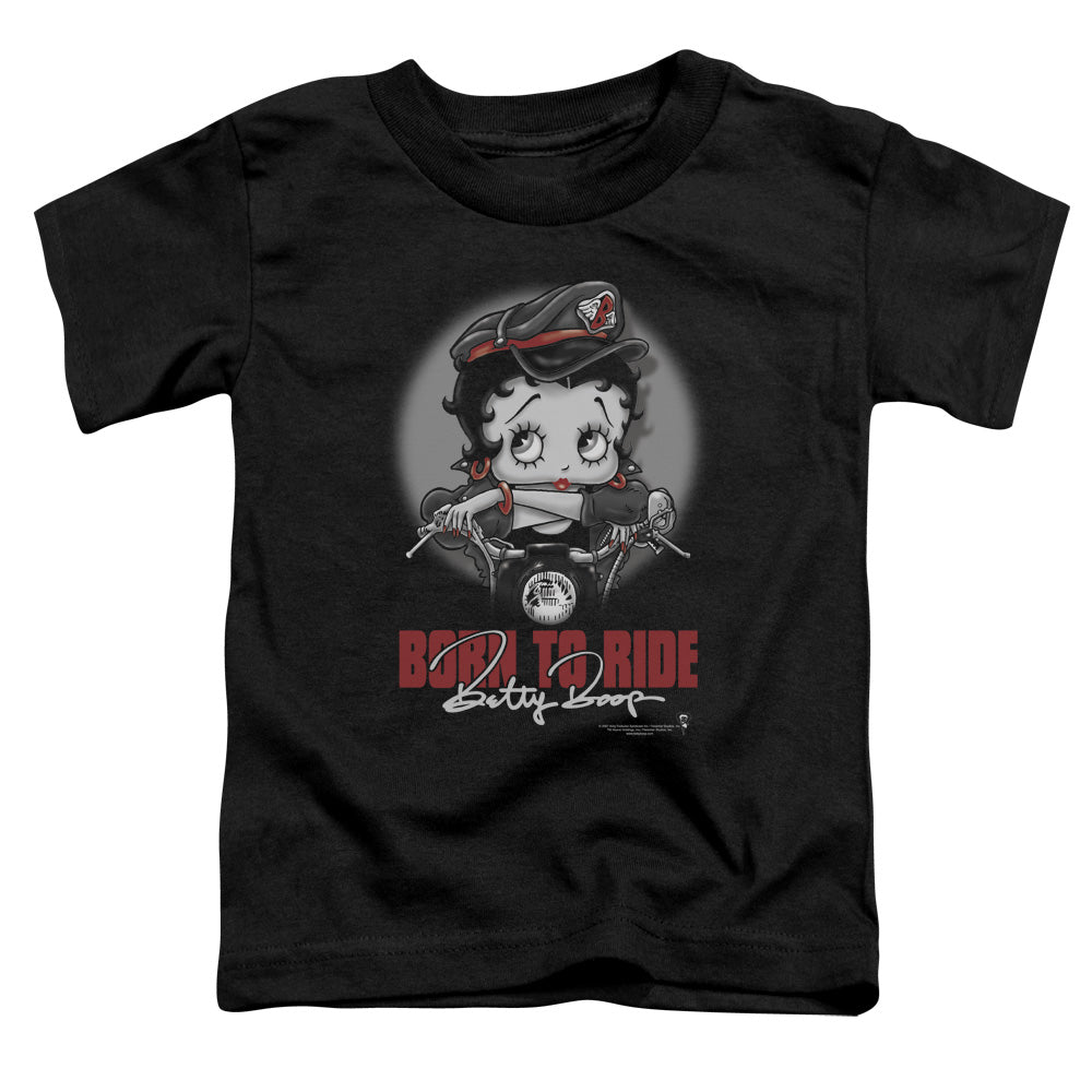 BETTY BOOP/BORN TO RIDE - S/S TODDLER TEE - BLACK