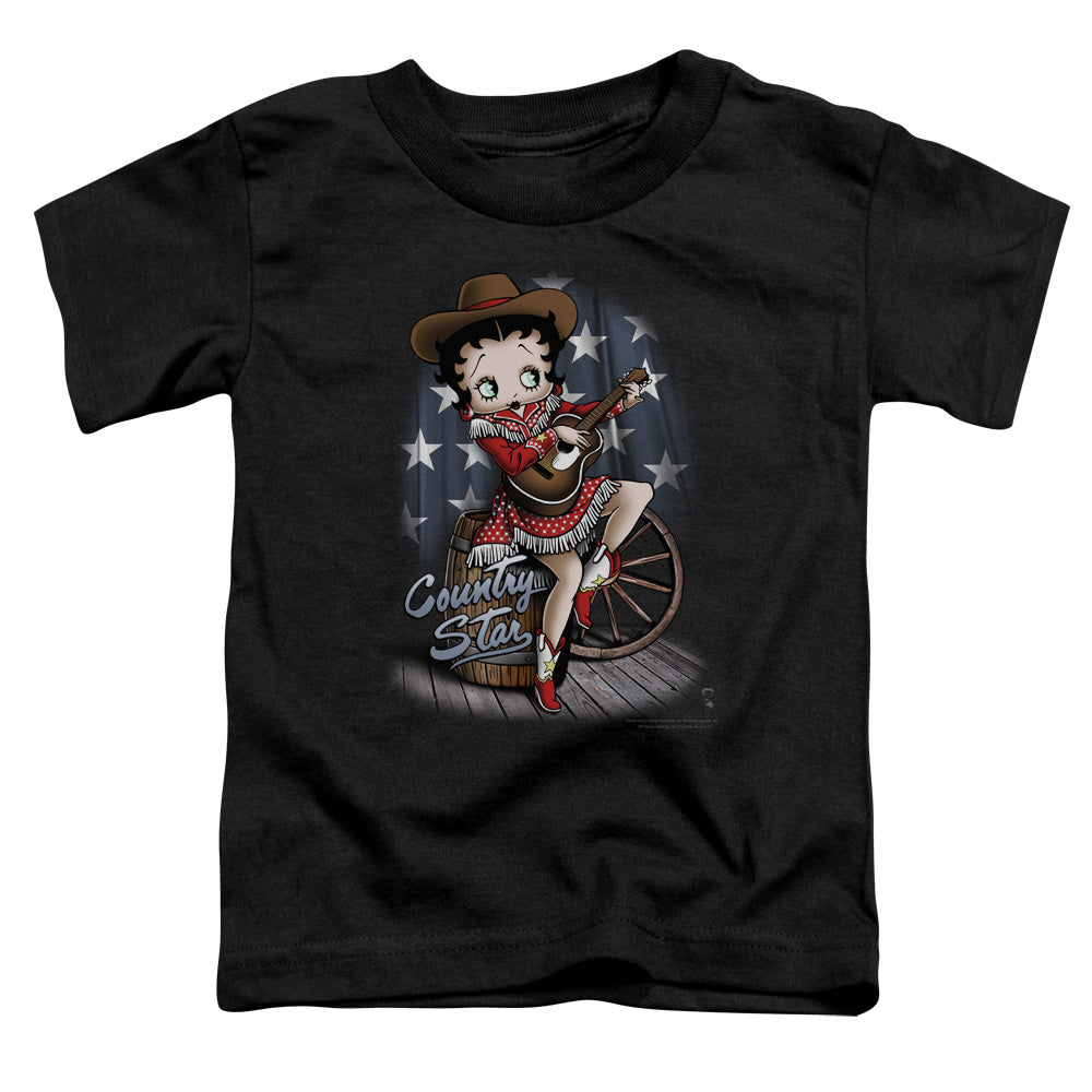BETTY BOOP/COUNTRY STAR - S/S TODDLER TEE - BLACK