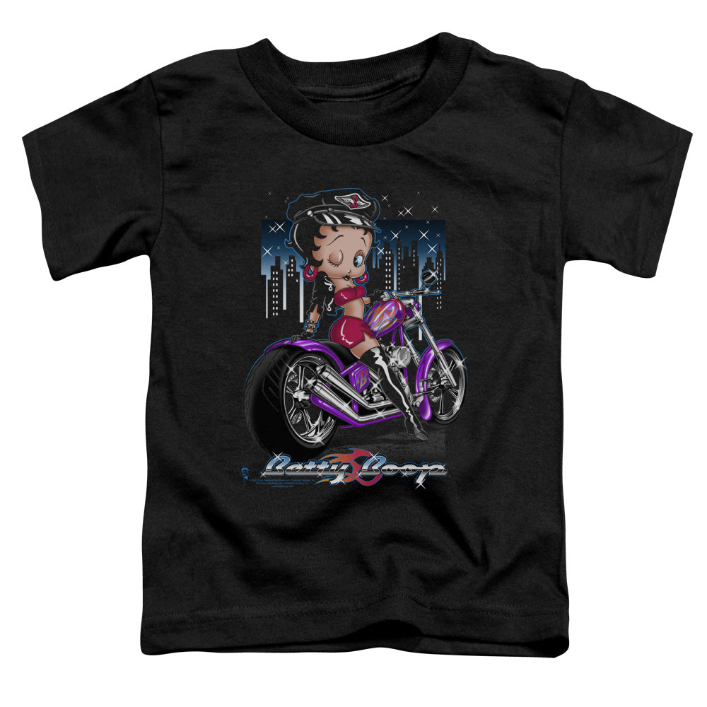 BETTY BOOP/CITY CHOPPER - S/S TODDLER TEE - BLACK