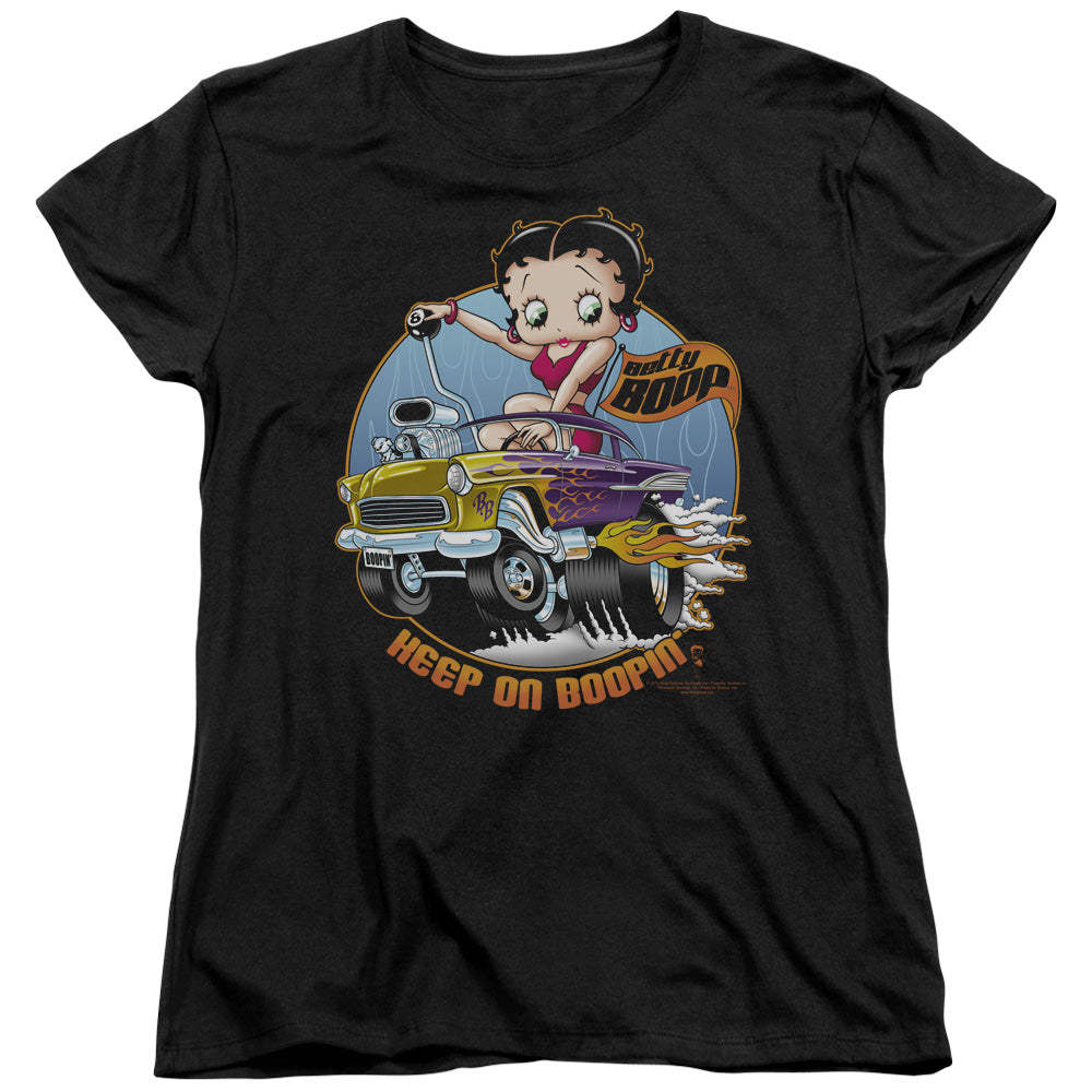BETTY BOOP/KEEP ON BOOPIN - S/S WOMENS TEE - BLACK