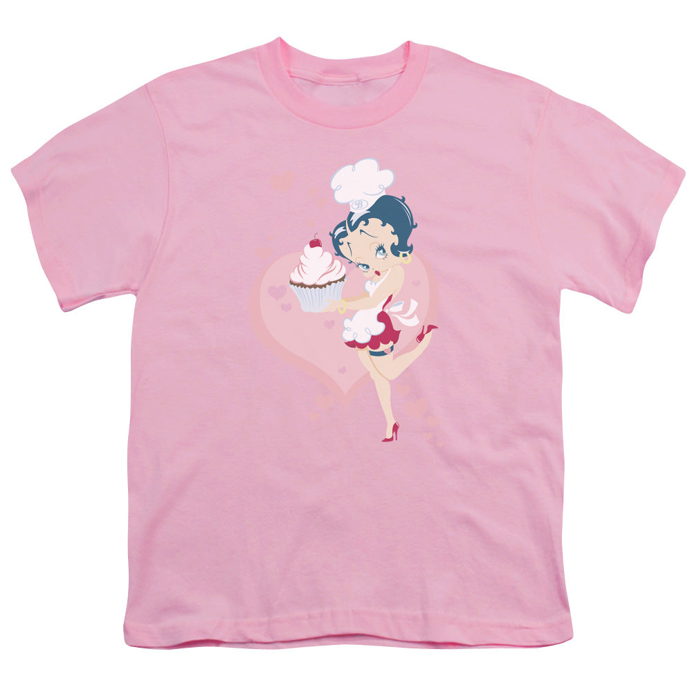 BETTY BOOP/CUPCAKE - S/S YOUTH 18/1 - PINK