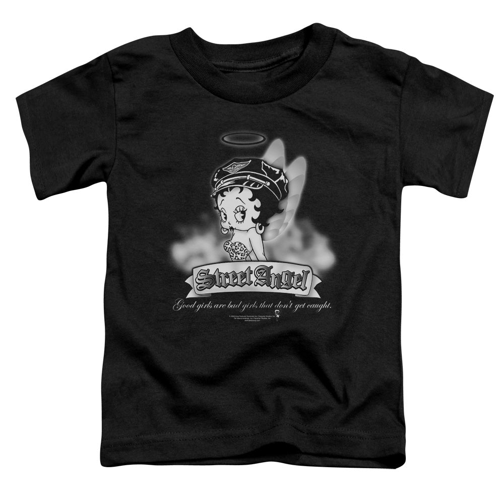 BETTY BOOP/STREET ANGEL - S/S TODDLER TEE - BLACK
