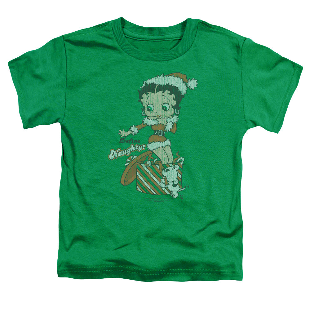 BETTY BOOP/DEFINE NAUGHTY - S/S TODDLER TEE - KELLY GREEN