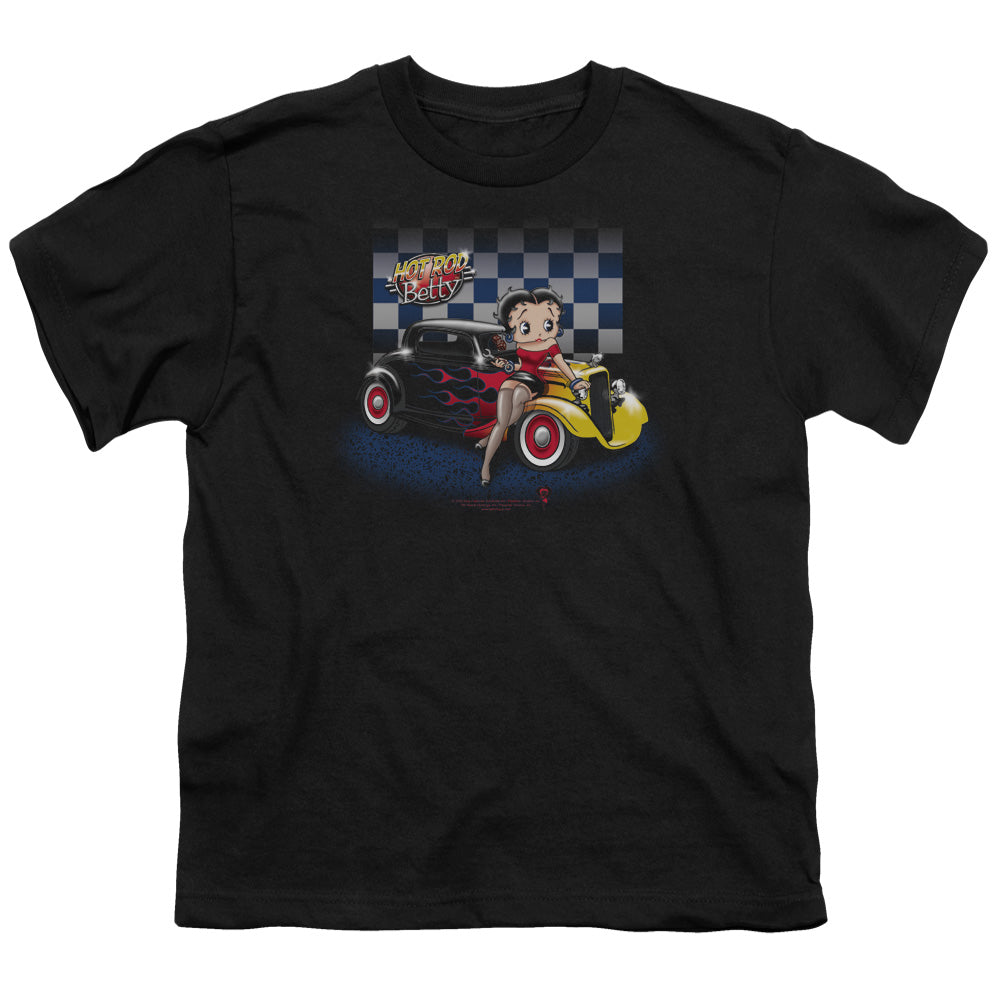 BETTY BOOP/HOT ROD BOOP - S/S YOUTH 18/1 - BLACK
