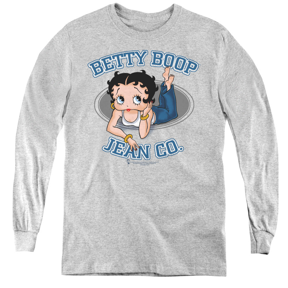 BETTY BOOP/JEAN CO - YOUTH LONG SLEEVE TEE - ATHLETIC HEATHER