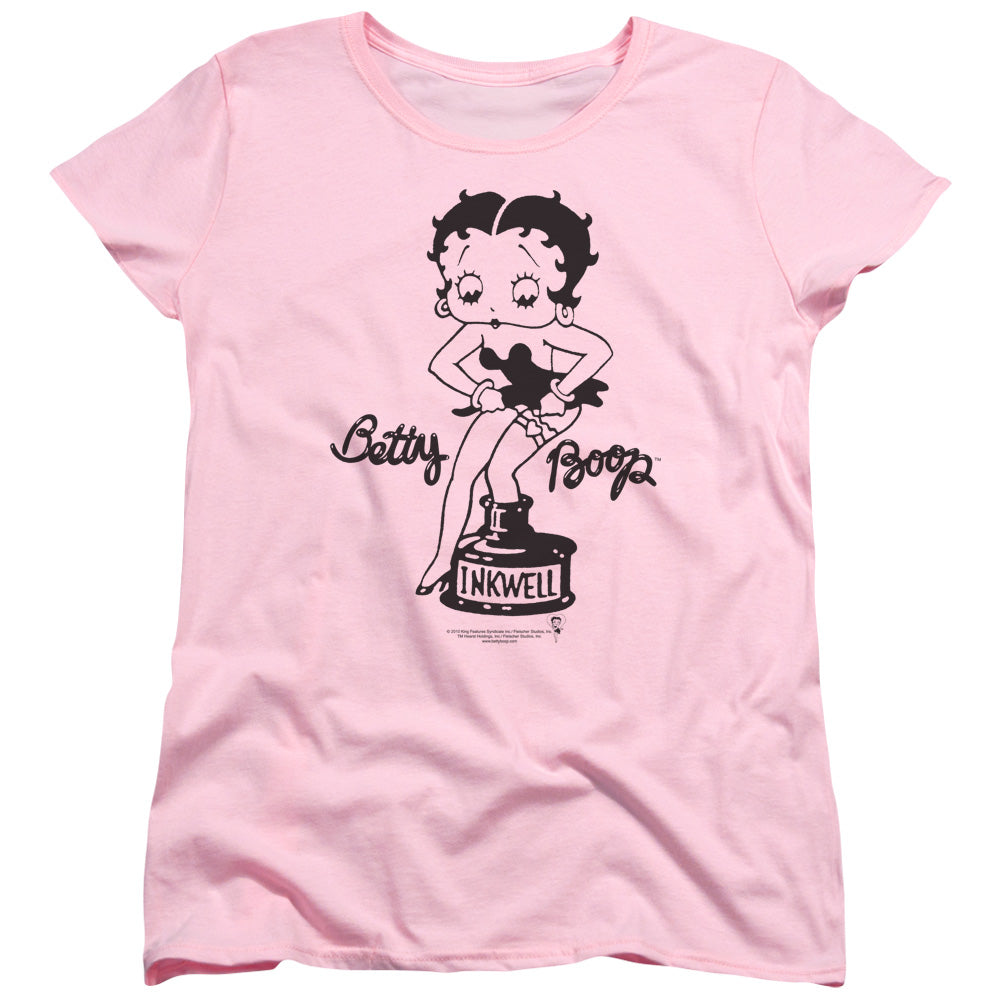 BETTY BOOP/INKWELL - S/S WOMENS TEE - PINK