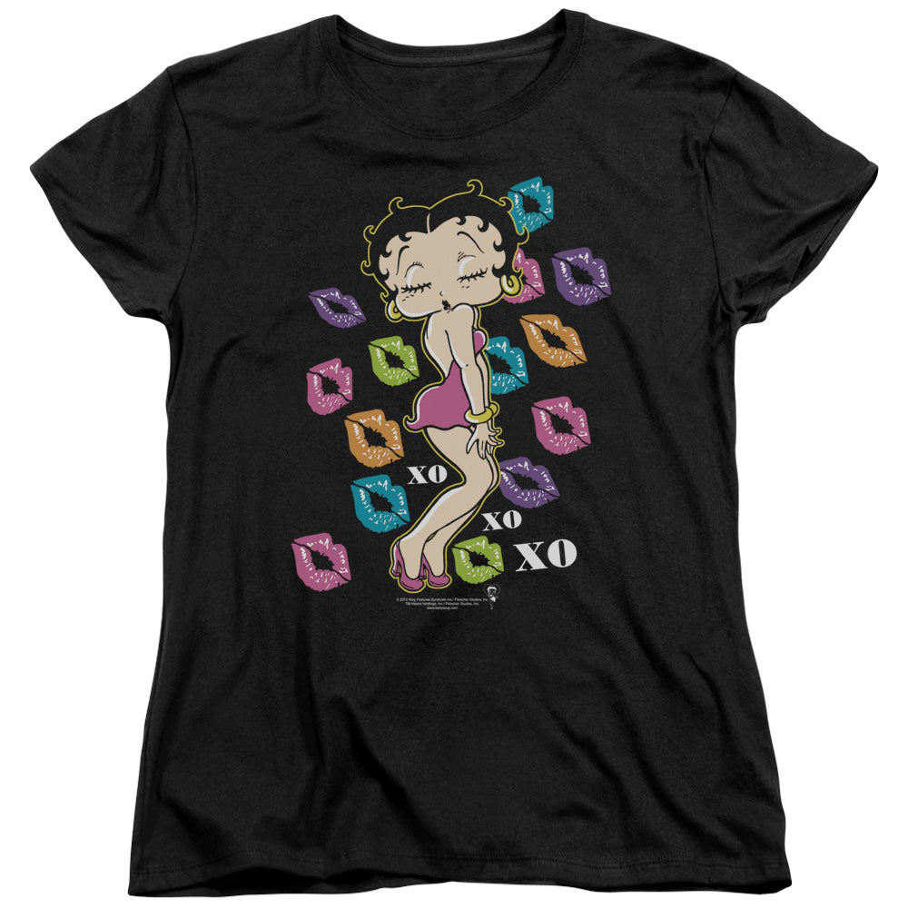 BETTY BOOP/TRIPPLE XO - S/S WOMENS TEE - BLACK