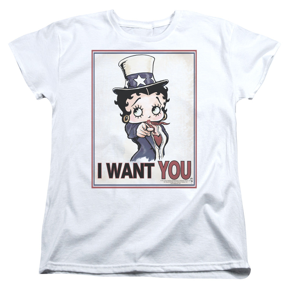 BETTY BOOP/AUNTIE BOOP - S/S WOMENS TEE - WHITE