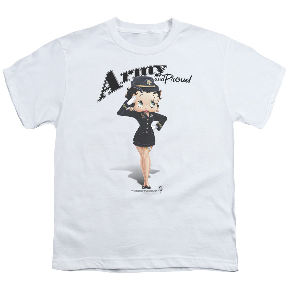 BETTY BOOP/ARMY BOOP - S/S YOUTH 18/1 - WHITE