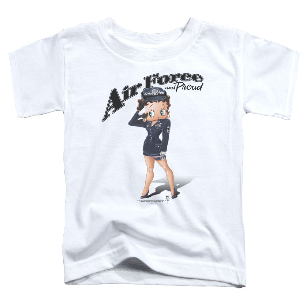 BETTY BOOP/AIR FORCE BOOP - S/S TODDLER TEE - WHITE