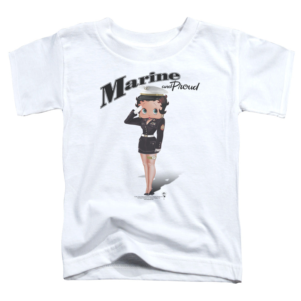 BETTY BOOP/MARINE BOOP - S/S TODDLER TEE - WHITE