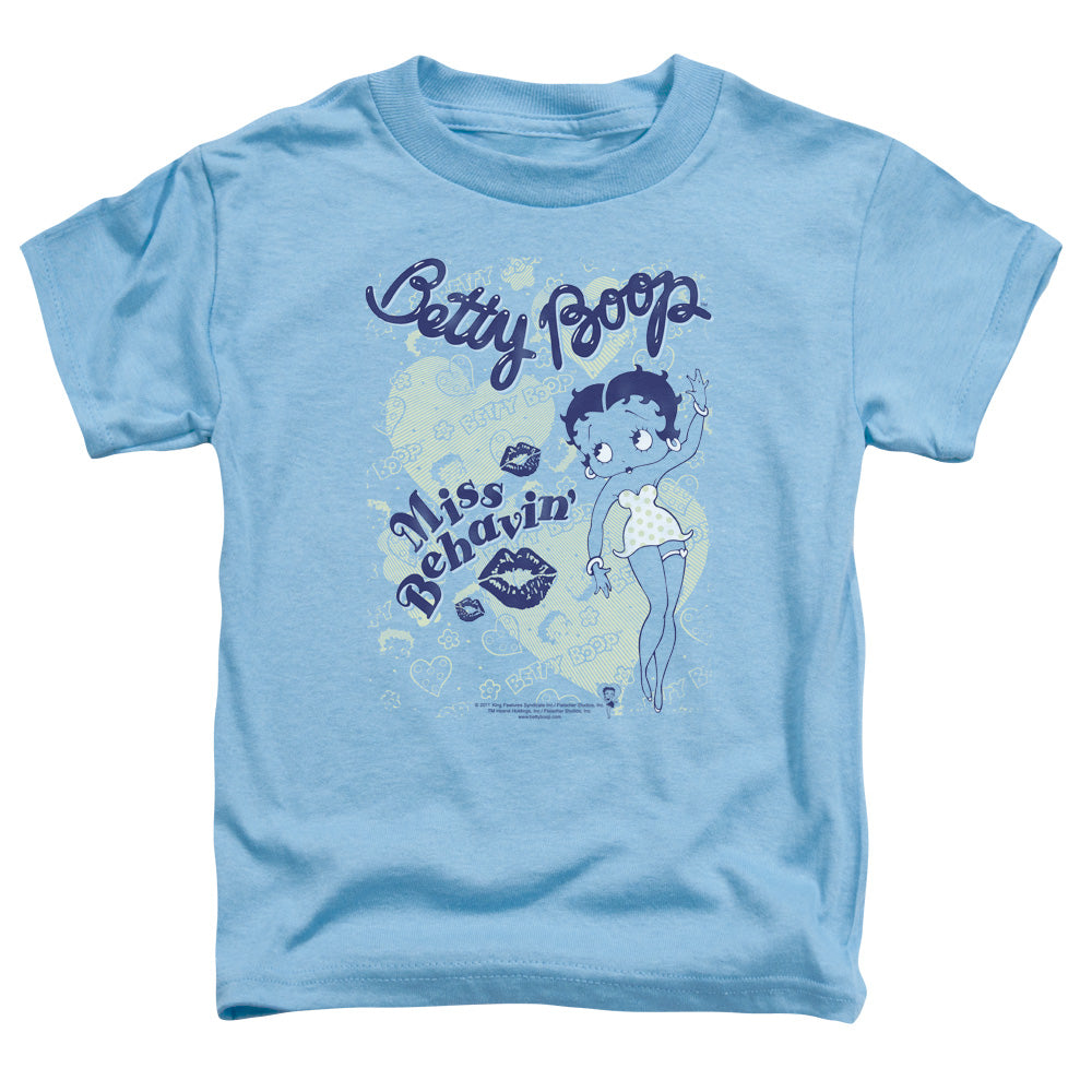 BETTY BOOP/MISS BEHAVIN - S/S TODDLER TEE - CAROLINA BLUE