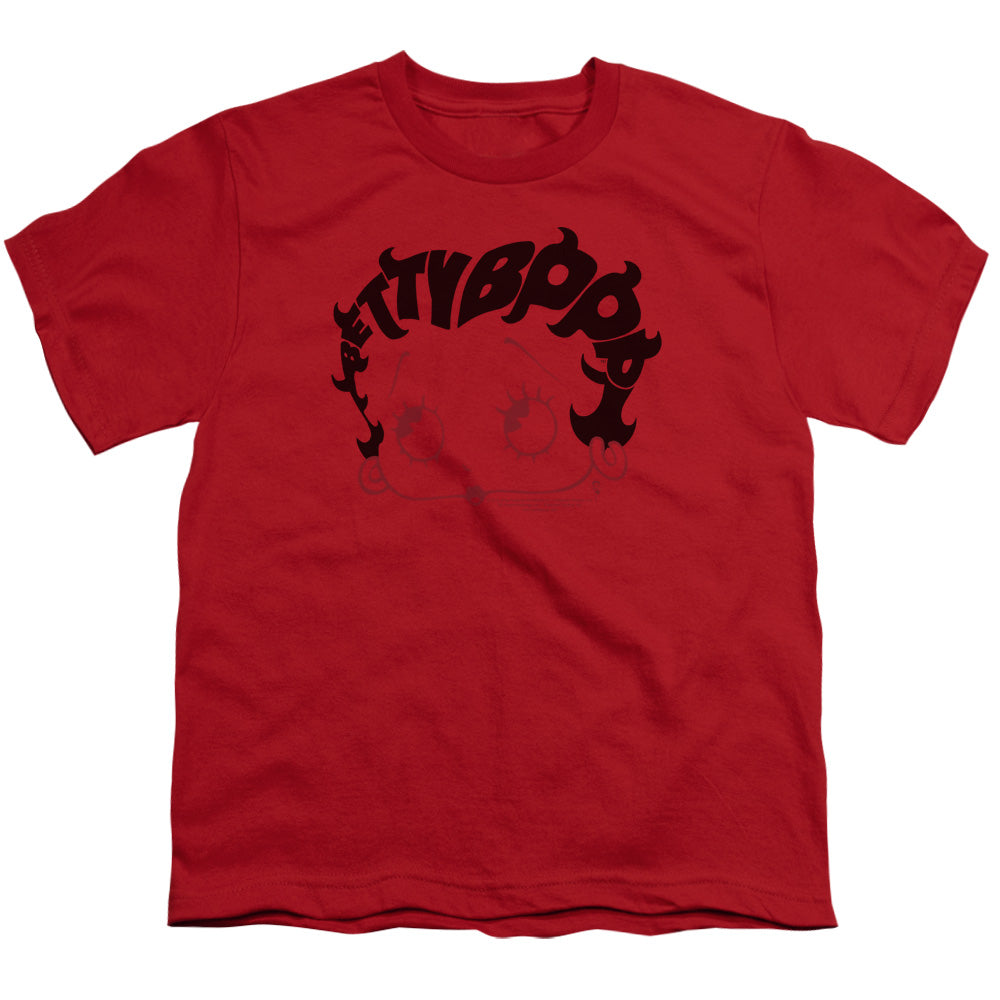 BETTY BOOP/WORD HAIR - S/S YOUTH 18/1 - RED