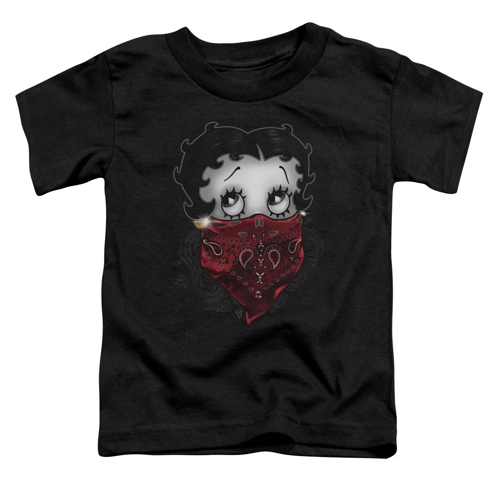 BETTY BOOP/BANDANA & ROSES - S/S TODDLER TEE - BLACK