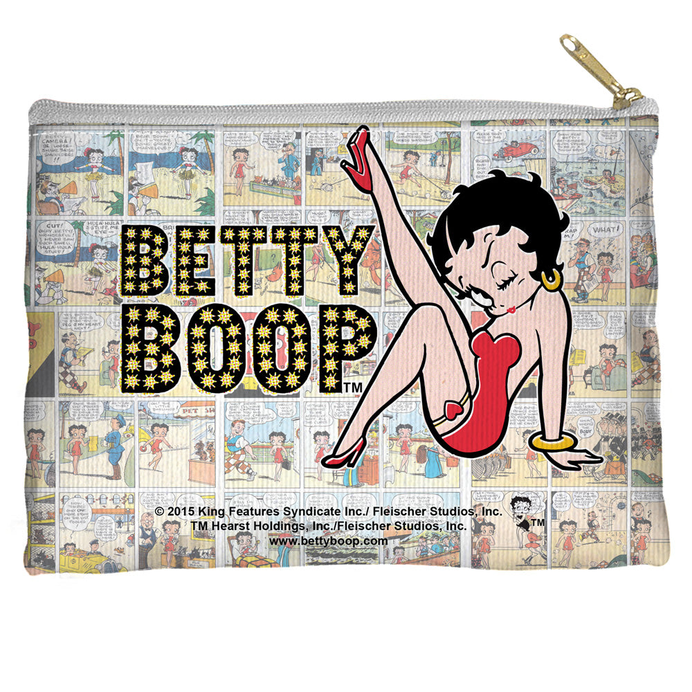 BETTY BOOP/VINTAGE STRIPS - STRAIGHT BOTTOM ACCESSORY POUCH