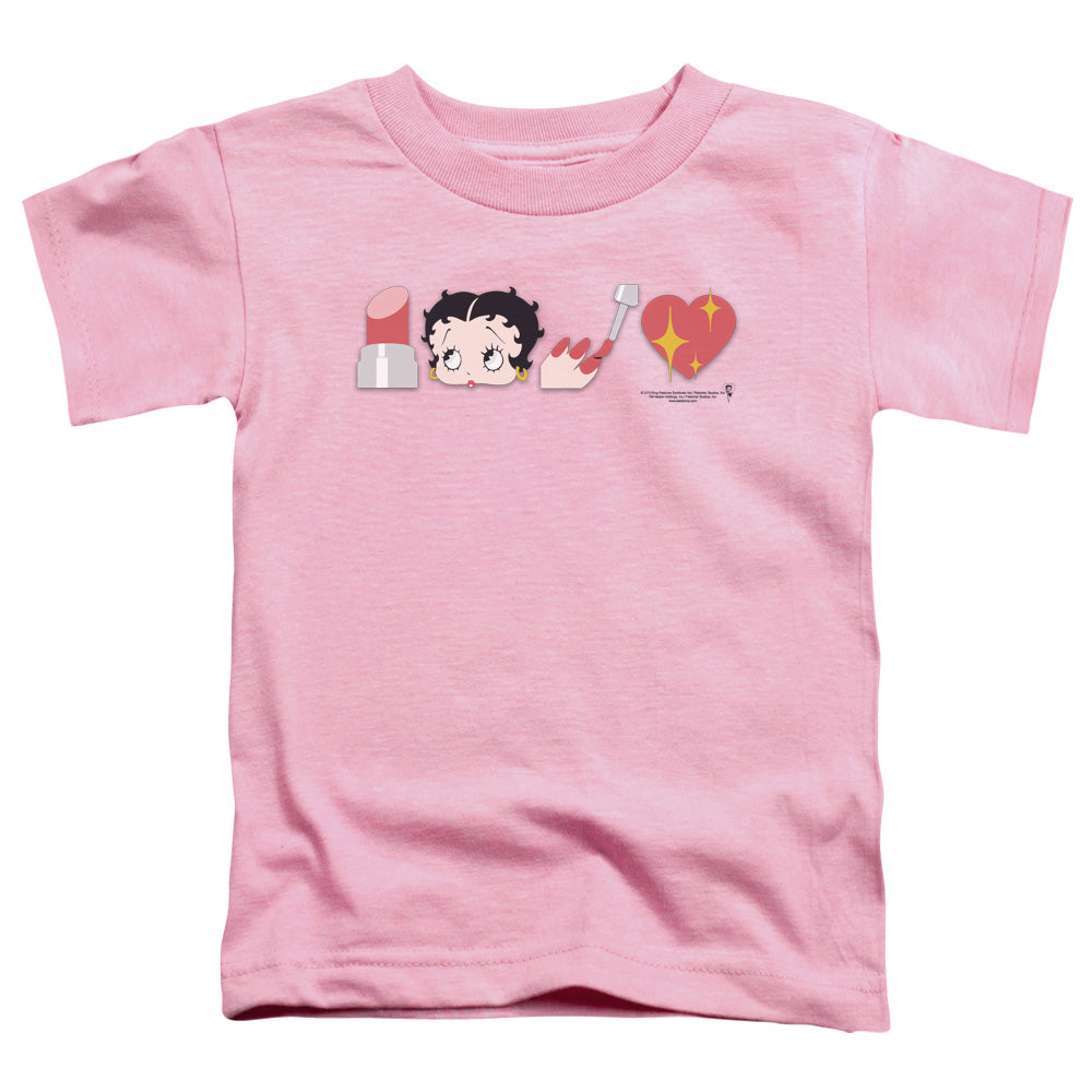 BETTY BOOP/SYMBOLS - S/S TODDLER TEE - PINK
