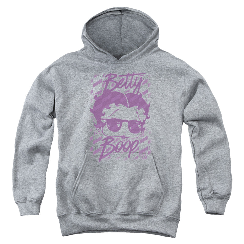 BETTY BOOP/SUMMER SHADES - YOUTH PULLOVER HOODIE - ATHLETIC HEATHER