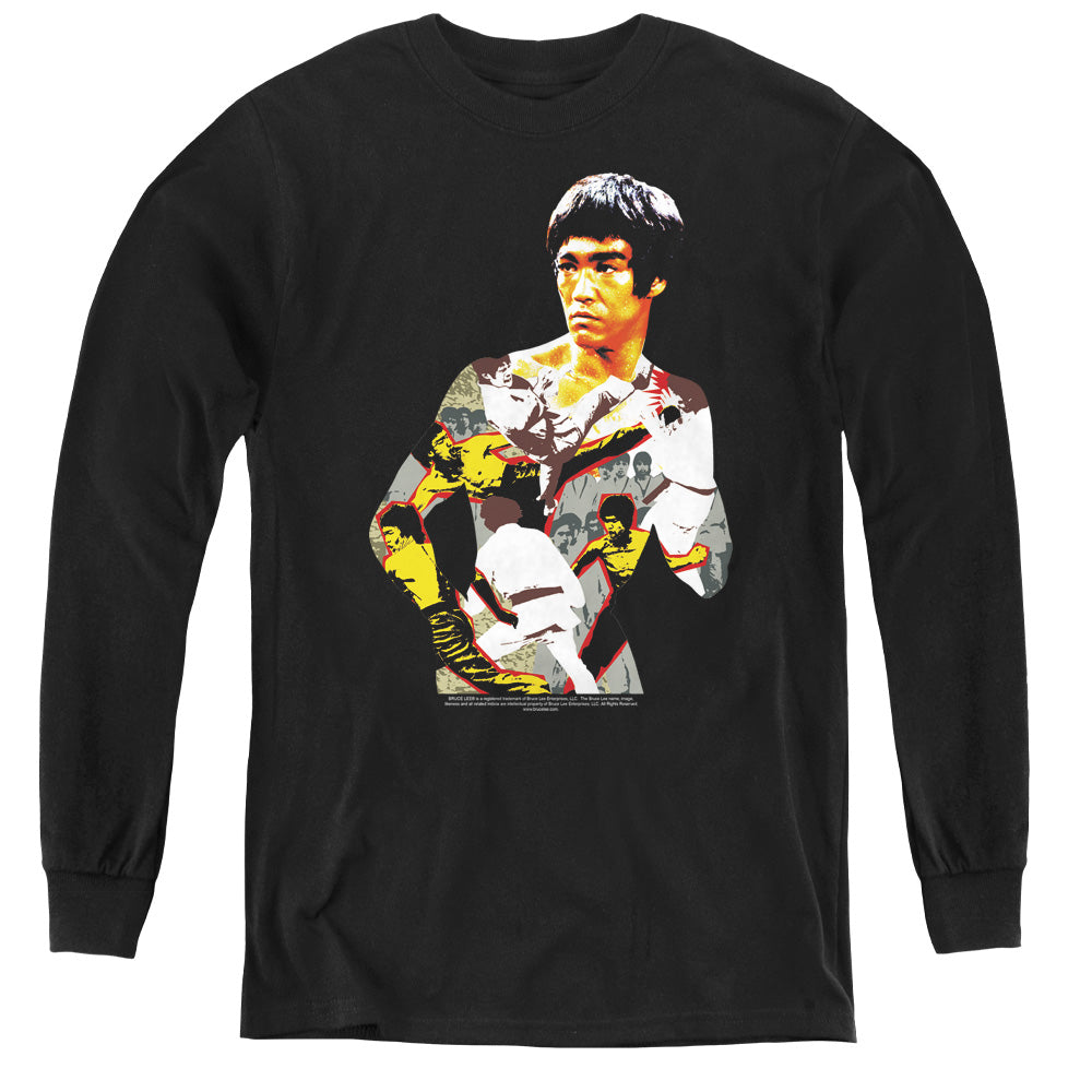 BRUCE LEE/BODY OF ACTION - YOUTH LONG SLEEVE TEE - BLACK