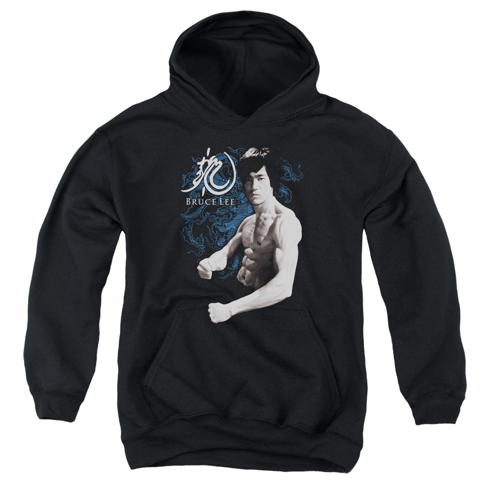 BRUCE LEE/DRAGON STANCE - YOUTH PULLOVER HOODIE - BLACK
