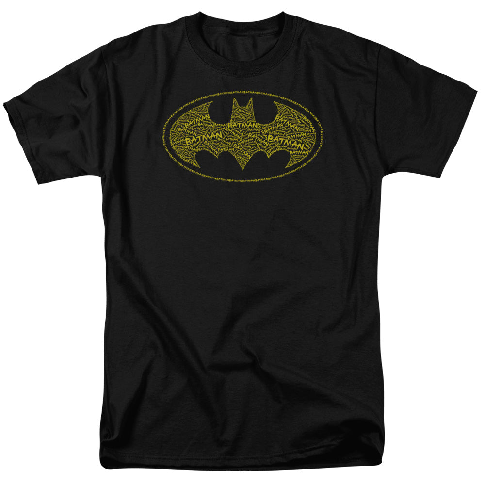 BATMAN/TYPE LOGO - S/S ADULT 18/1 - BLACK
