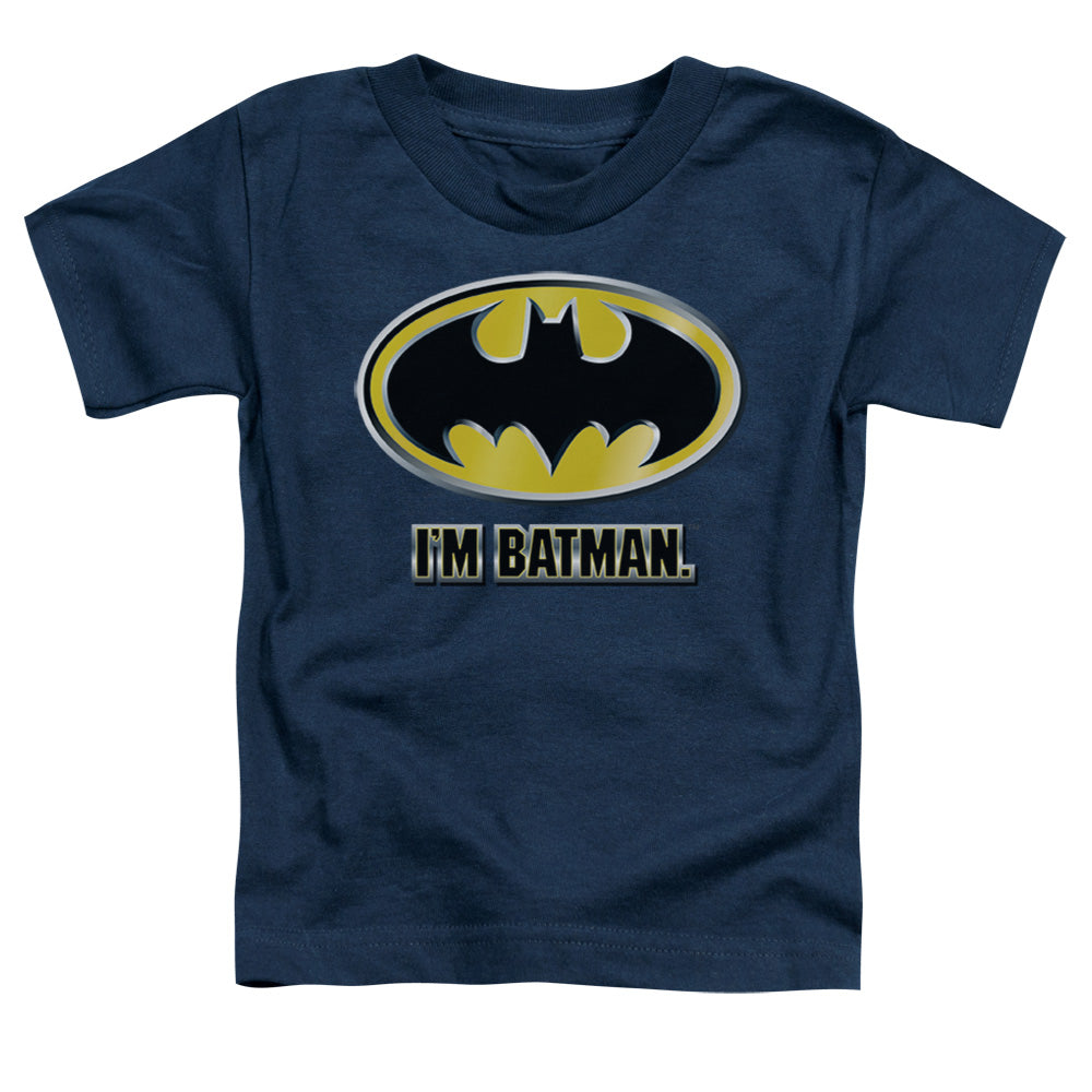 BATMAN/IM BATMAN - S/S TODDLER TEE - NAVY