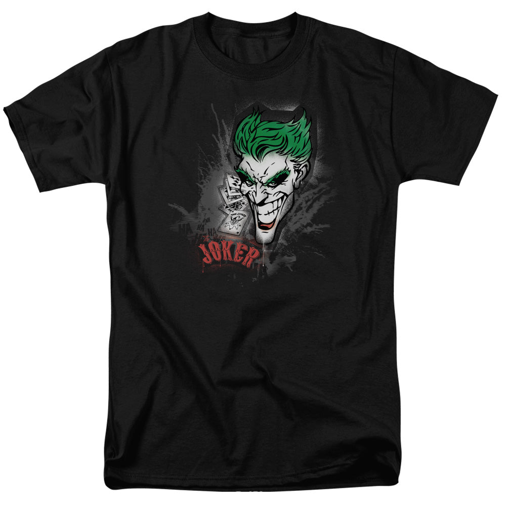 BATMAN/JOKER SPRAYS THE CITY - S/S ADULT 18/1 - BLACK