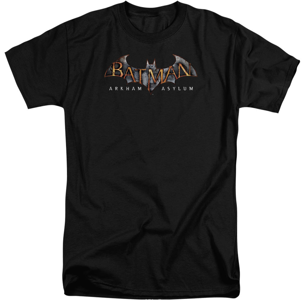 BATMAN ARKHAM ASYLUM/ARKHAM ASYLUM LOGO - S/S ADULT TALL 18/1 - BLACK