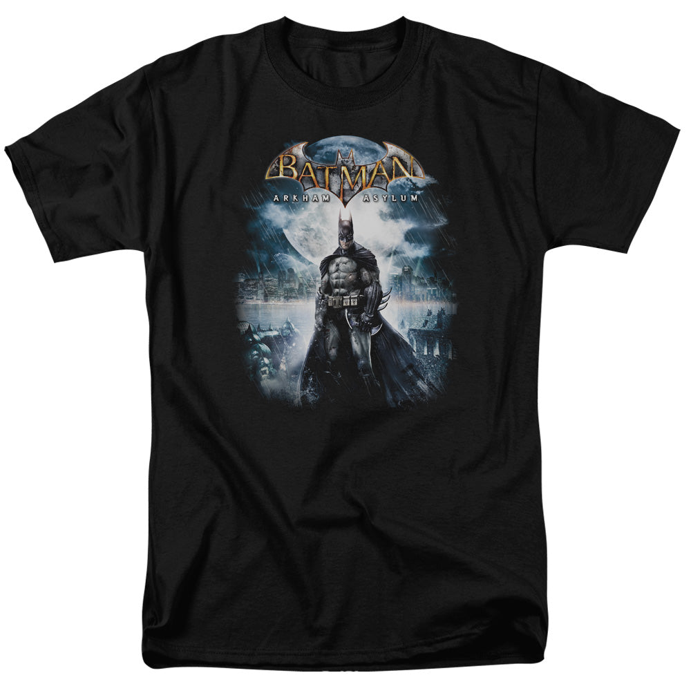 BATMAN ARKHAM ASYLUM/GAME COVER - S/S ADULT 18/1 - BLACK