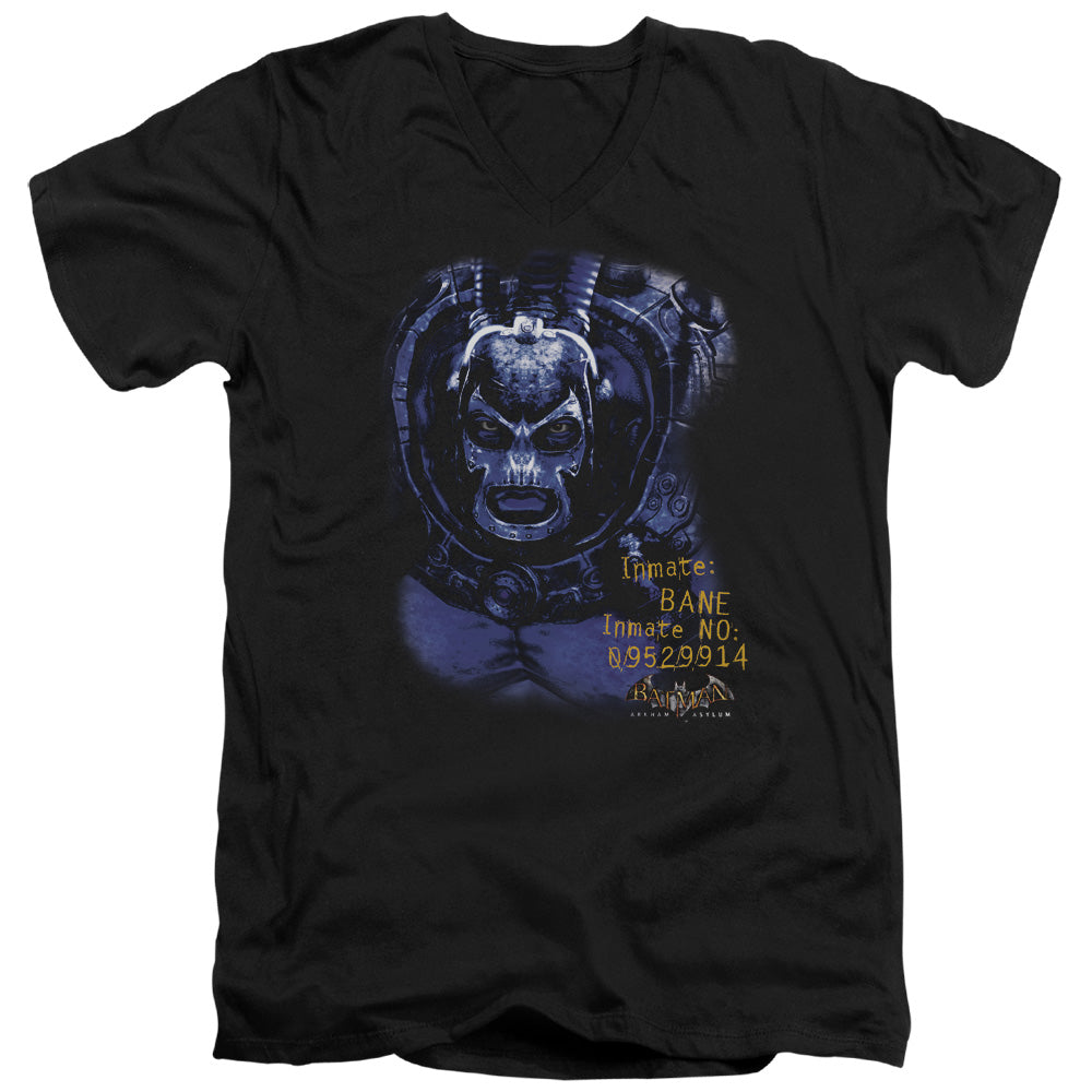 BATMAN ARKHAM ASYLUM/ARKHAM BANE - S/S ADULT V-NECK 30/1 - BLACK