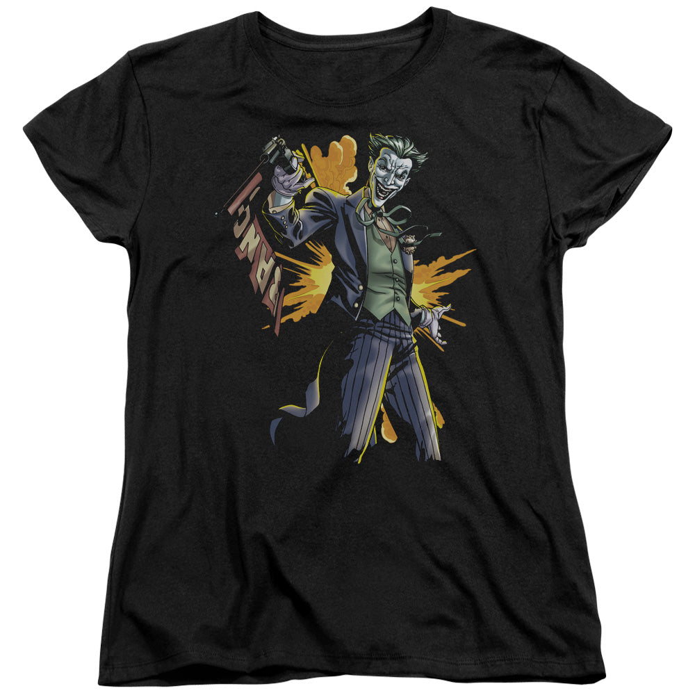 BATMAN/JOKER BANG - S/S WOMENS TEE - BLACK