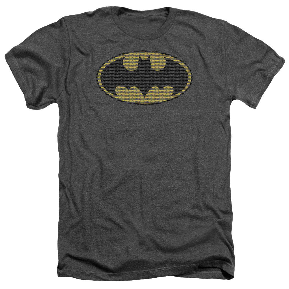 BATMAN/LITTLE LOGOS - ADULT HEATHER - CHARCOAL